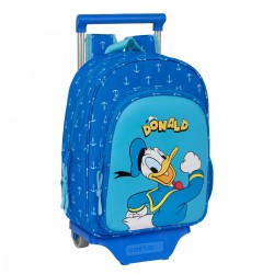 Mochila Escolar EL PATO DONALD, Infantil 34 cm. Con Carro