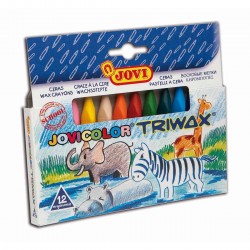 Ceras JOVI Jovicolor Triwax, Caja x12 Colores