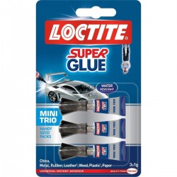 Pegamento LOCTITE Super Glue-3 Líquido, Mini Trio 1 gr.