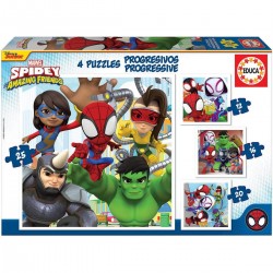 Puzzle EDUCA Progresivo 12-16-20-25 Piezas, Spidey