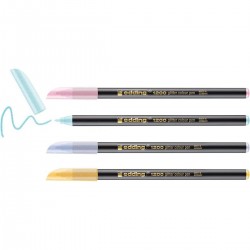 Rotuladores EDDING 1200 Glitter, Caja x4 Colores Pastel