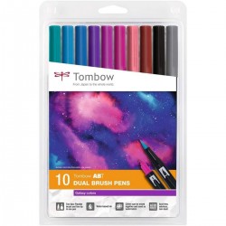 Rotuladores TOMBOW ABT Dual Brush Galaxy, Pack x10 Colores