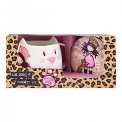 Set Regalo SANTORO GORJUSS Purrrrrfect Love, Taza + Posavaso