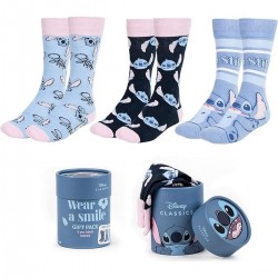 Calcetines STITCH 2449 Talla Única Adulto, Pack x3 Surtidos