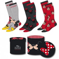 Calcetines MINNIE MOUSE 2550 Talla Única Adulto, Pack x3 Surtidos