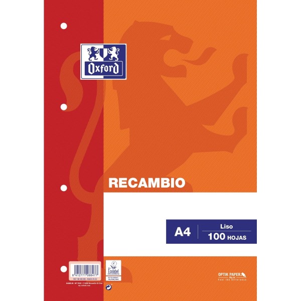 Oxford - 400058179 Papel De Cuaderno 210 X 297 Mm (A4) 120 Hojas