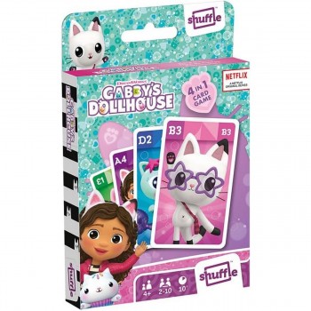 Juego De Cartas SHUFFLE Gabby's Dollhouse 4 En 1