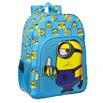 Mochila Escolar MINIONS Minionstatic, Grande 42 cm. Adaptable