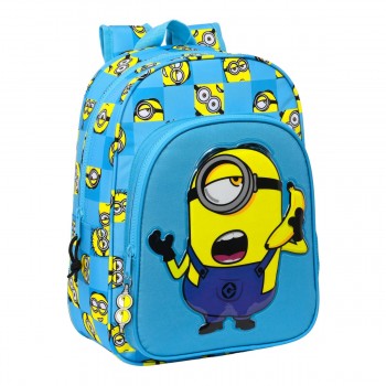 Mochila Escolar MINIONS Minionstatic, Infantil 34 cm. Adaptable
