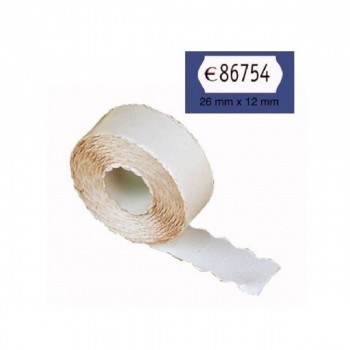 Etiquetas PRYSE 26 x 12 mm. Blanco Onda Removible, Rollo x1000