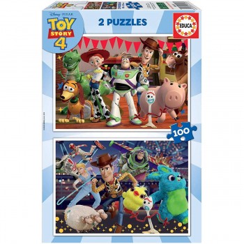 Puzzle EDUCA 2x100 Piezas, Toy Story 4