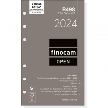 Recambio Agenda FINOCAM Anual Open 2024, R498 400 1D/P